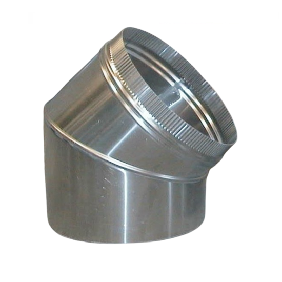 Aluminium bocht 45° | Ø 100 mm