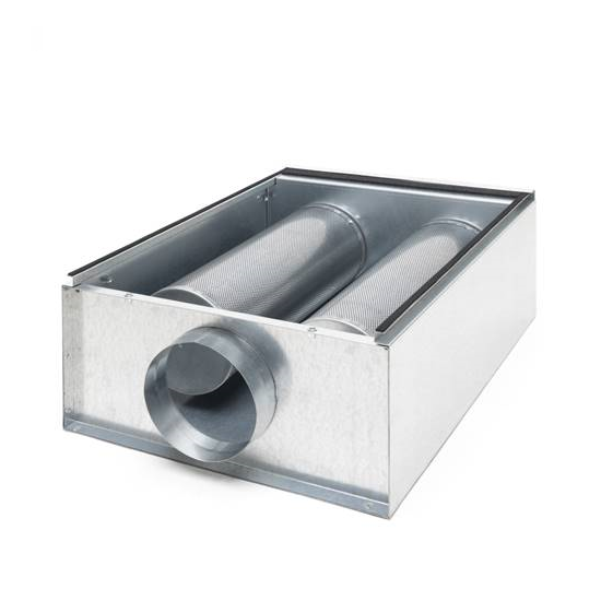 Geurfilter STAAL voor 2 koolstofpatronen